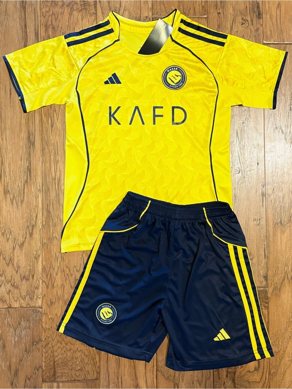 Youth ADIDAS Soccer Jersey Al Nassr Soccer Jersey Kit 2 Piece Jersey + Shorts